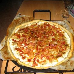 French Flamme. Bacon- Cheese Pizza/Pie