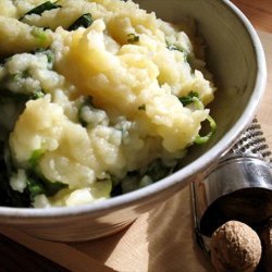 Quick Spinach and Mashed Potatoes
