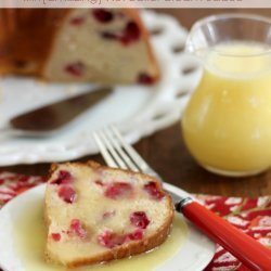Cranberry Cake With Hot Butter Sauce