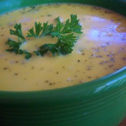Broccoli and Aged Cheddar Soup