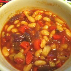 Tomato Soup With White Bean and Bacon