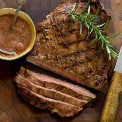 Grilled Flank Steak With Herb Sauce