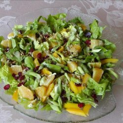 Bibb Greens Topped With Orange, Dried Cranberries and Sunflower