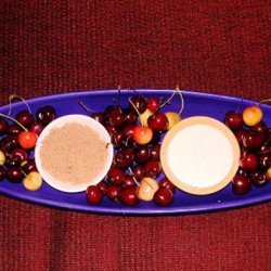 Cherries, Amaretto Sour Cream and Brown Sugar