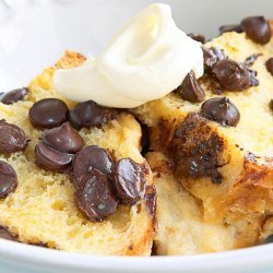 Choc Chip Bread & Butter Pudding