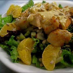 Chicken, Tangerine, Apple and Celery Salad With Yoghurt Dressing