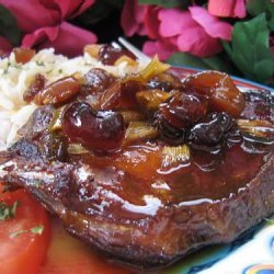 Saucy Pork Chops With Cranberries for the Crock Pot!