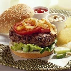 Burgers with Grilled Onions