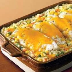 Campbell's(R) Cheesy Chicken and Rice Casserole