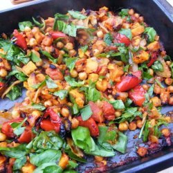Sweet Potato, Spinach and Chickpea Bake
