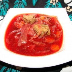 Beef, Beet and Cabbage Soup (Crock Pot and Ww)