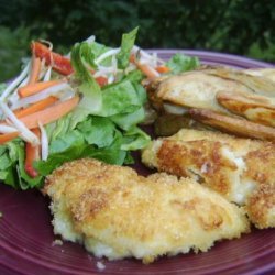 Crumbed Chicken With Potato Wedges