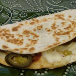 Quick Snack Cheese and Jalapeno Quesadilla