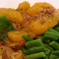 Fish With Mandarin and Dill Sauce