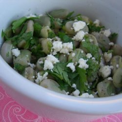 Low Fat Fava Beans With Parsley and Feta