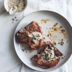 Pork Chops With Mustard Sauce & Capers