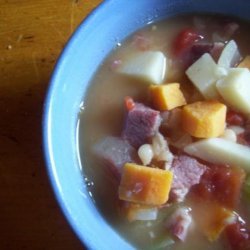 Great Northern Bean, Ham and  Vegetable Chowder