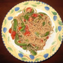 Tomato and Bell Pepper Spaghetti