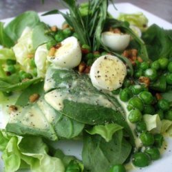 Fancy Shmancy Salad With Quail Eggs and Tarragon Dressing
