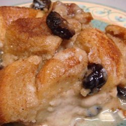 White Chocolate and Cherry Bread Pudding