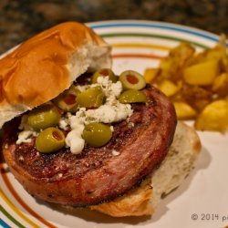 Burgers Stuffed with Blue Cheese