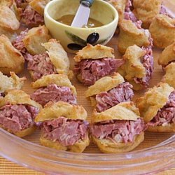 Beer Puffs With Corned Beef Filling