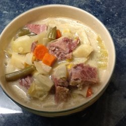 Slow Cooker Corned Beef and Cabbage Chowder