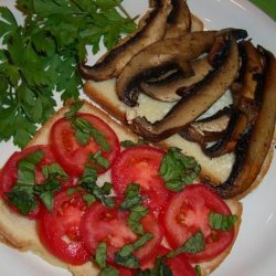 Portabella Mushroom and Tomato Sandwich