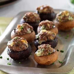 Beef and Blue Cheese Stuffed Mushrooms