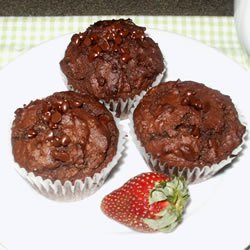 Chocolate Chocolate Chip Muffins