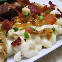 Macaroni and Cheese with Bacon and Onions