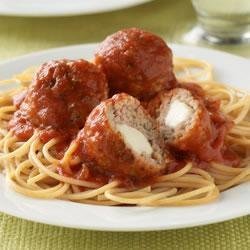 Mozzarella-Stuffed Meatballs