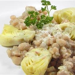 Sauteed Navy Beans and Artichokes