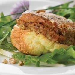 Individual Upside-down Goat Cheese Souffles