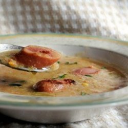 Lentil and Frankfurter Soup