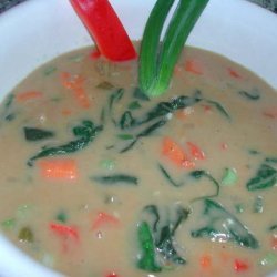 Cream of Yam and Spinach Soup