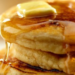 Fluffy Buttermilk Pancakes With Maple-Butter Syrup