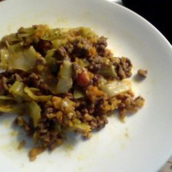 Mild Curry Ground Beef and Cabbage