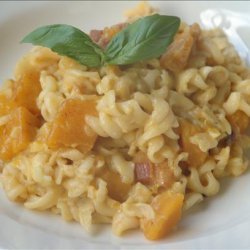 Creamy Fusilli With Yellow Squash and Bacon