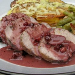 Pork Loin With Lingonberry Sauce