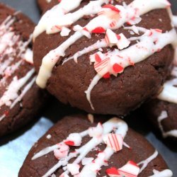 Double Chocolate Cookies With a Peppermint Patty Surprise