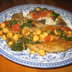 Spice-Rubbed Pork Chops With Chickpea Simmer
