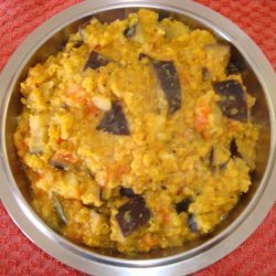 Indian Dhal With Tomato and Aubergine
