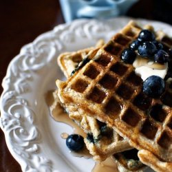 Sour Cream Blueberry Waffles