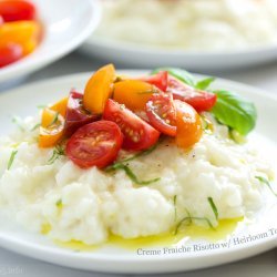 Tomatoes With Basil and Creme Fraiche