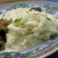 (Chive) Goat Cheese Mashed Potatoes