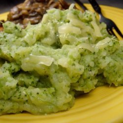 Broccoli and Cheese Smashed Potatoes