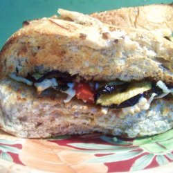 Eggplant and Mozzarella Sandwich