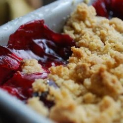 Our Gareth's Cherry and Coconut Crumble