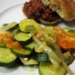 Zucchini With Bell Pepper and Tomato